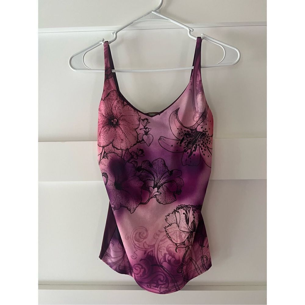 Lotus Purple floral bra top tank